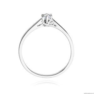 Pierścionek W229 Diament 0,10ct białe złoto