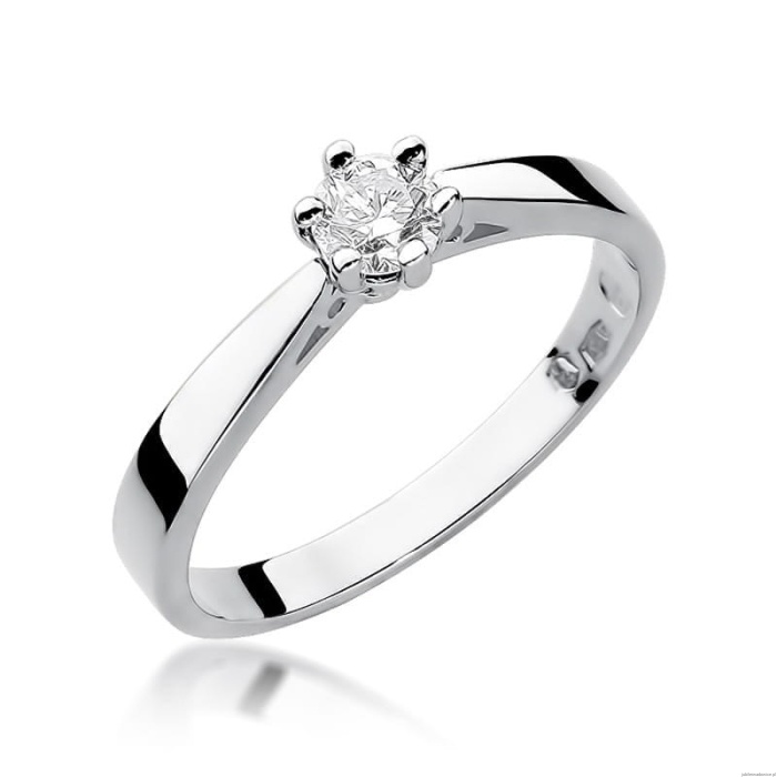 Pierścionek W229B Diament 0,25ct białe złoto