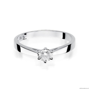 Pierścionek W229B Diament 0,25ct białe złoto