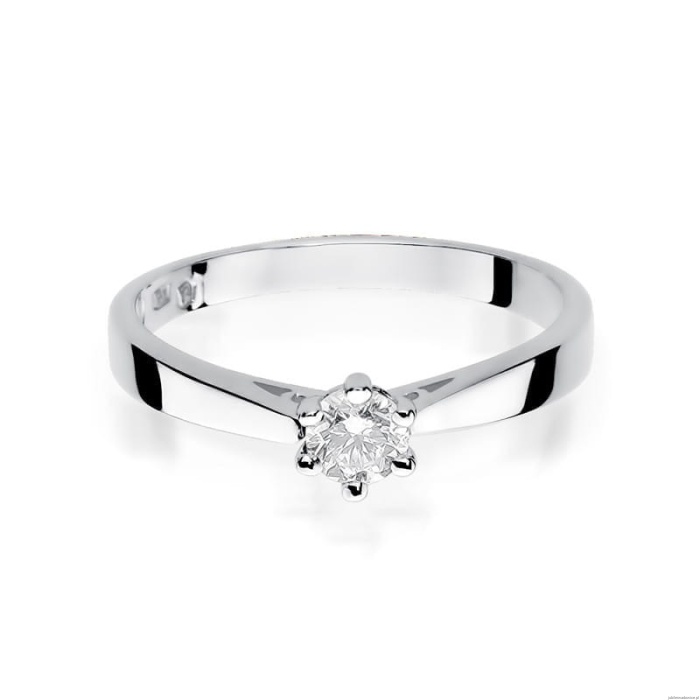 Pierścionek W229B Diament 0,25ct białe złoto