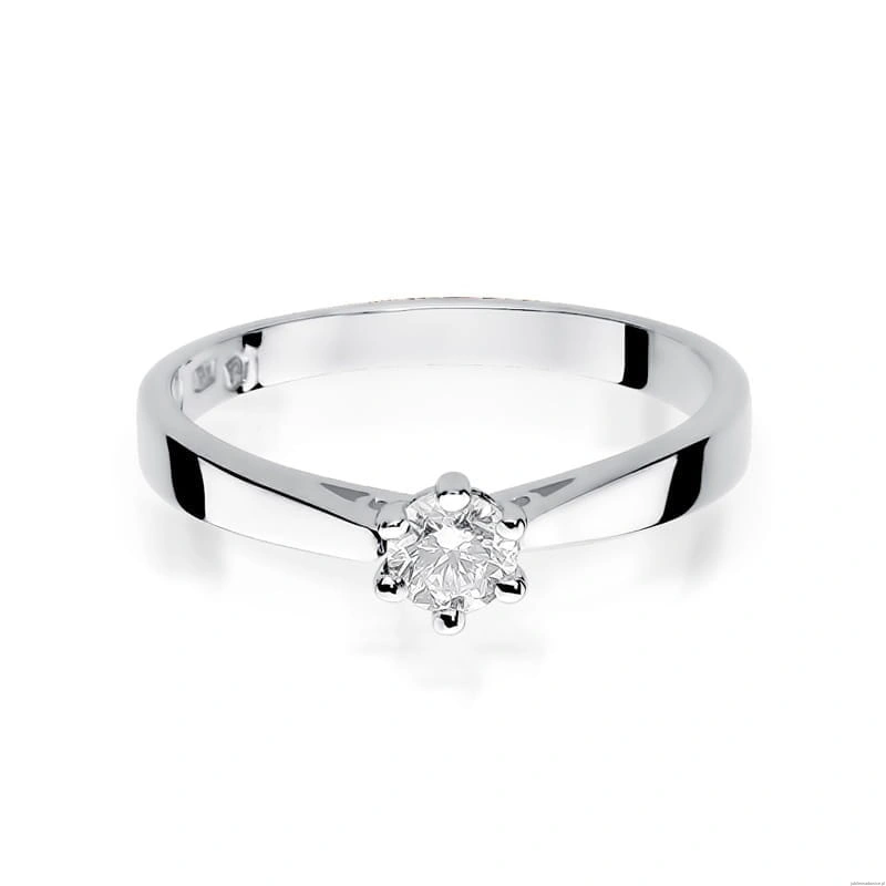 Pierścionek W229B Diament 0,25ct białe złoto