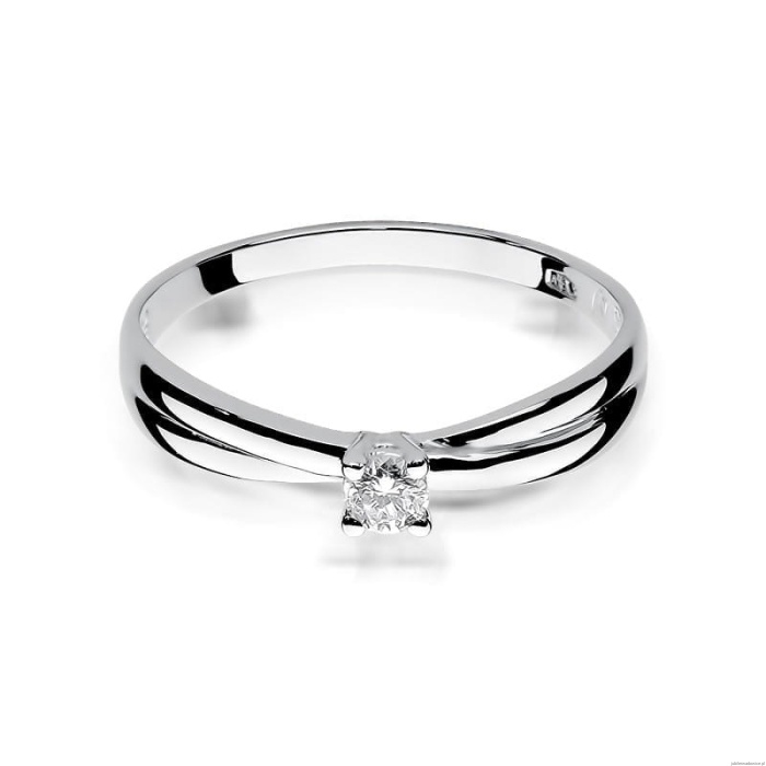 Pierścionek W230 Diament 0,08ct białe złoto