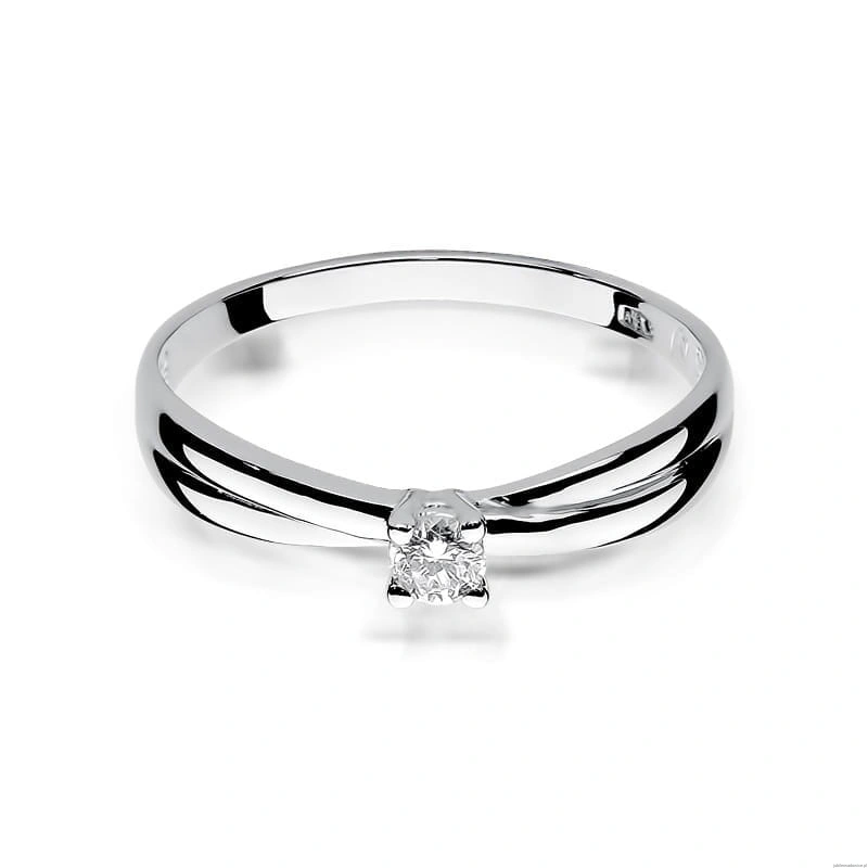 Pierścionek W230 Diament 0,08ct białe złoto