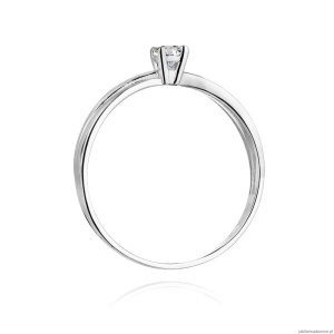Pierścionek W230 Diament 0,08ct białe złoto