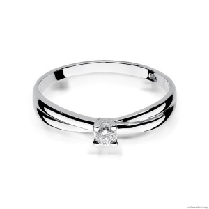 Pierścionek W230 Diament 0,10ct białe złoto