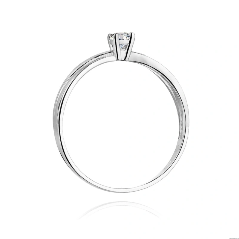 Pierścionek W230 Diament 0,10ct białe złoto