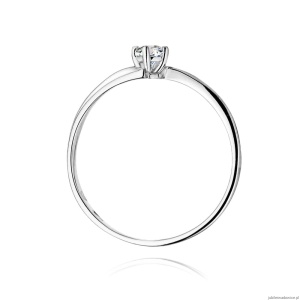 Pierścionek W231 Diament 0,10ct białe złoto