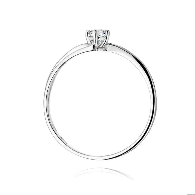 Pierścionek W231 Diament 0,10ct białe złoto