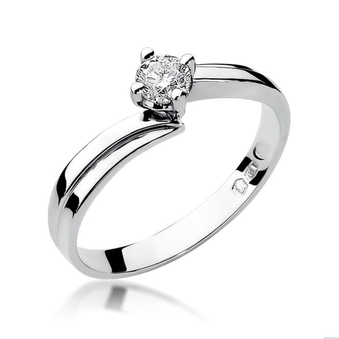 Pierścionek W231B Diament 0,25ct białe złoto