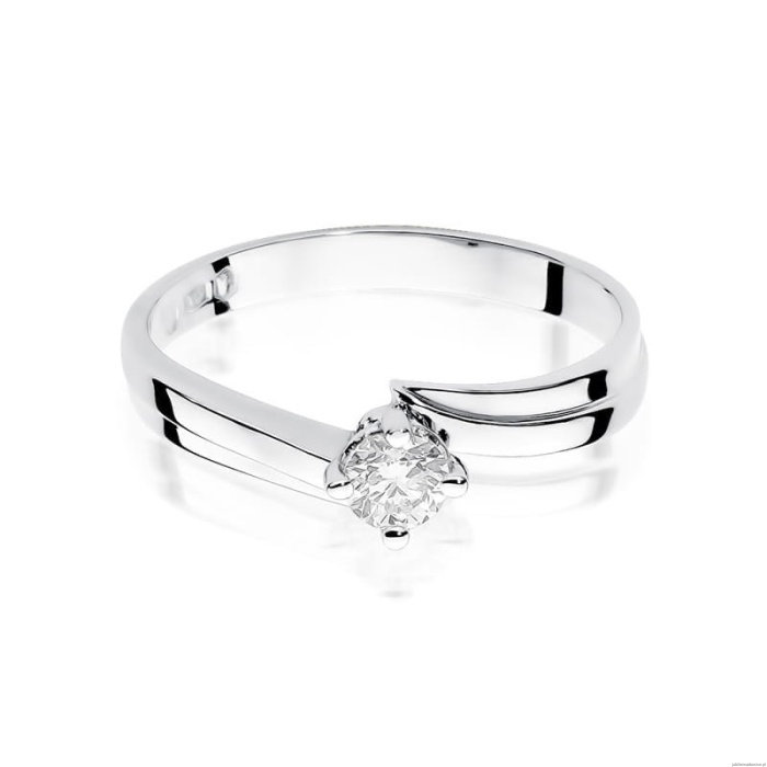 Pierścionek W231B Diament 0,25ct białe złoto