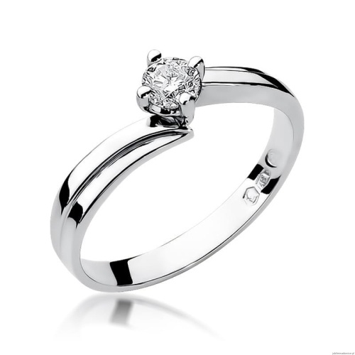 Pierścionek W231B Diament 0,30ct białe złoto
