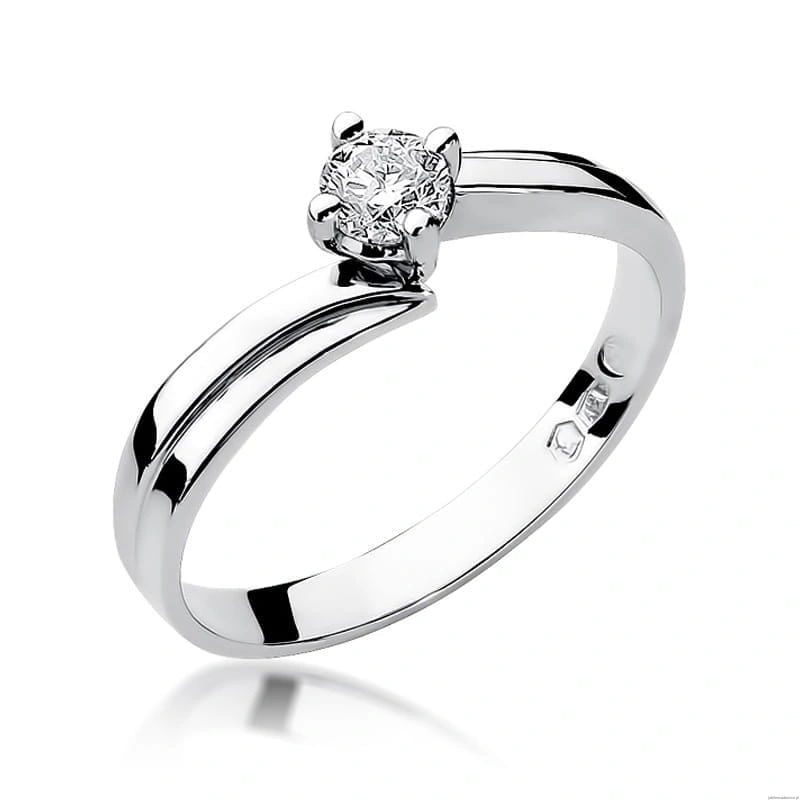 Pierścionek W231B Diament 0,30ct białe złoto