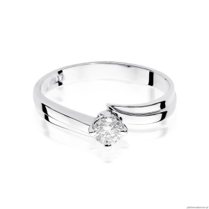 Pierścionek W231B Diament 0,30ct białe złoto