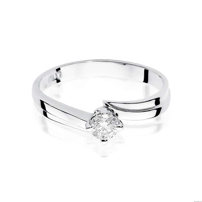 Pierścionek W231B Diament 0,30ct białe złoto