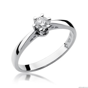 Pierścionek W234 Diament 0,25ct białe złoto