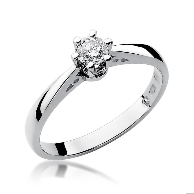 Pierścionek W234 Diament 0,25ct białe złoto