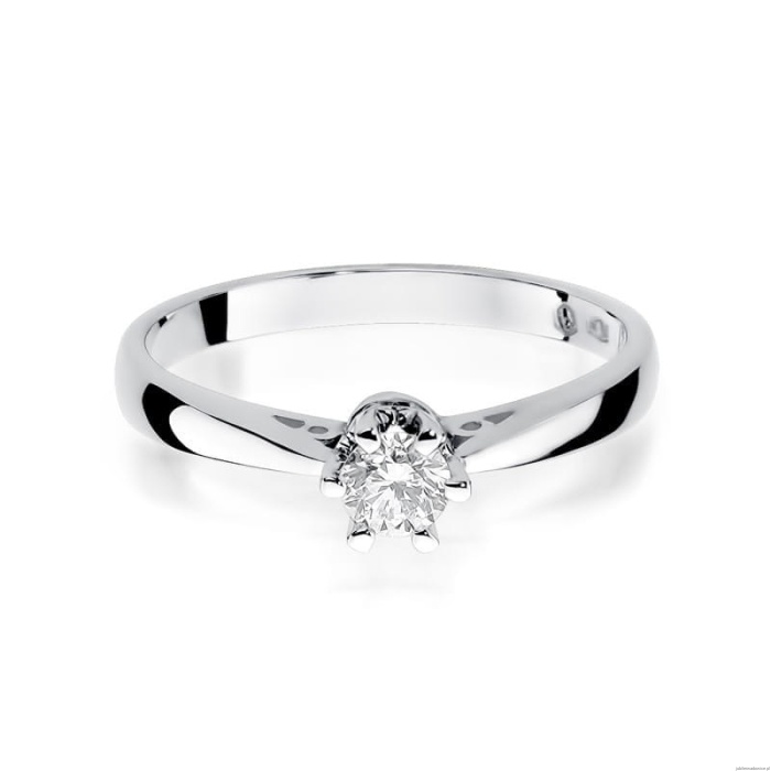 Pierścionek W234 Diament 0,25ct białe złoto
