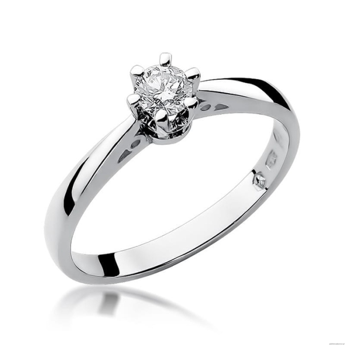 Pierścionek W234 Diament 0,30ct białe złoto