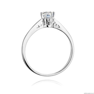 Pierścionek W234 Diament 1,00ct białe złoto