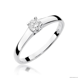 Pierścionek W239 Diament 0,20ct białe złoto