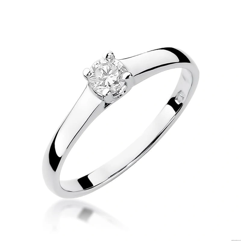 Pierścionek W239 Diament 0,20ct białe złoto