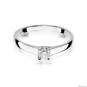 Pierścionek W239 Diament 0,20ct białe złoto
