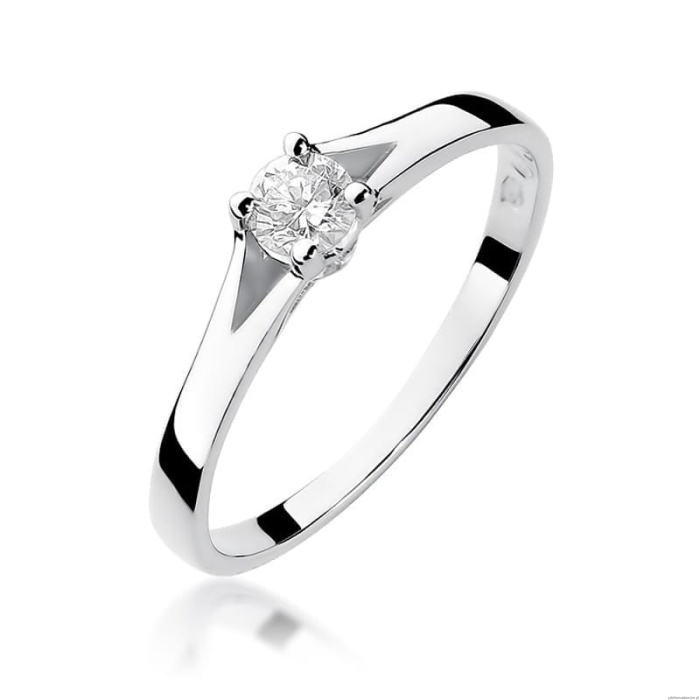 Pierścionek W240 Diament 0,20ct białe złoto