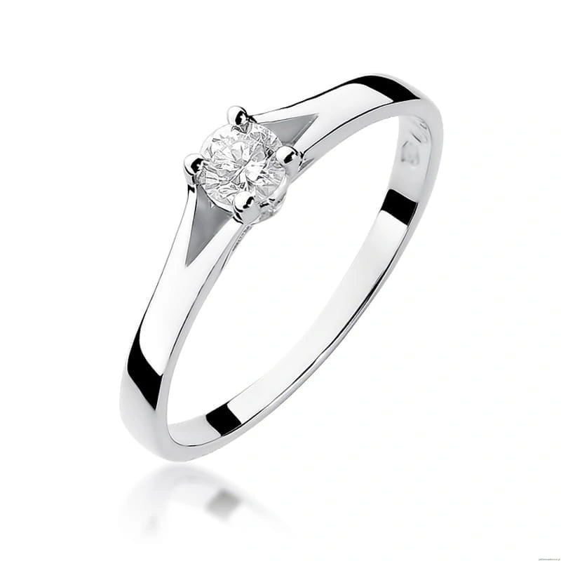 Pierścionek W240 Diament 0,20ct białe złoto