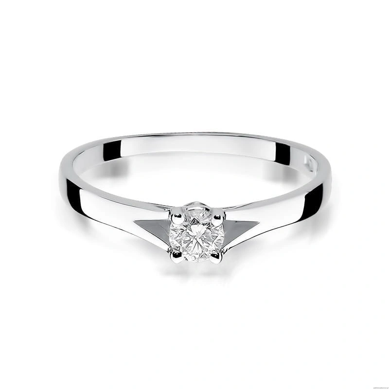 Pierścionek W240 Diament 0,20ct białe złoto