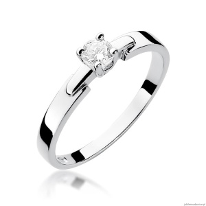 Pierścionek W241 Diament 0,20ct białe złoto
