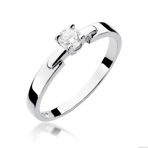 Pierścionek W241 Diament 0,20ct białe złoto