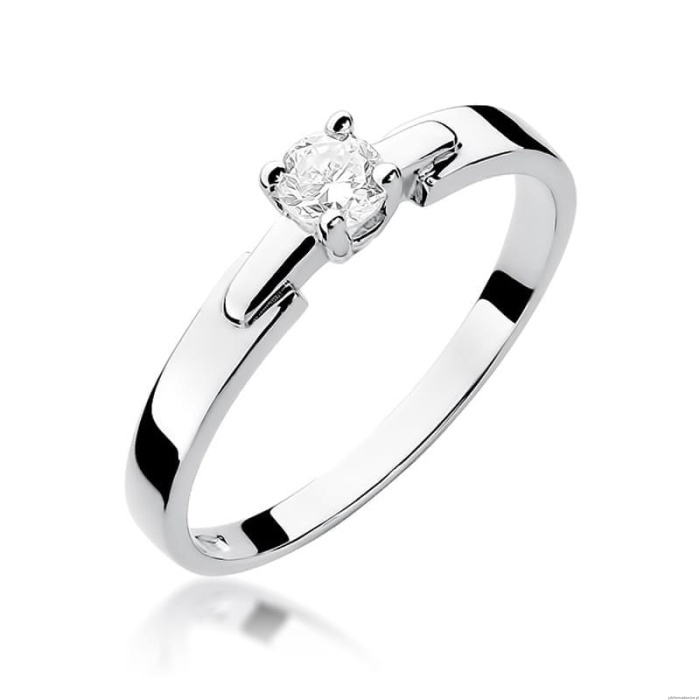 Pierścionek W241 Diament 0,20ct białe złoto