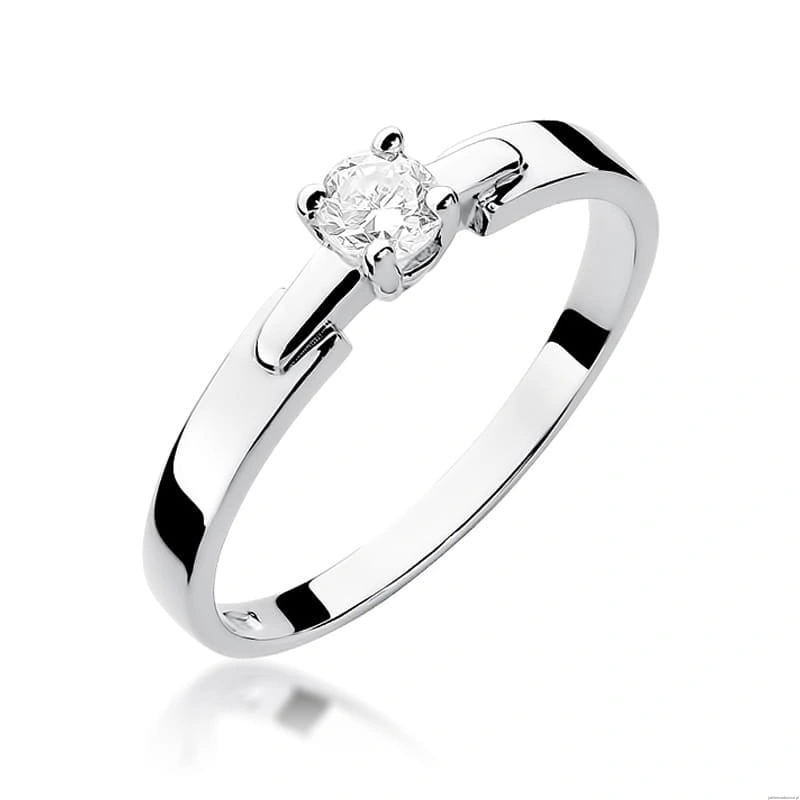 Pierścionek W241 Diament 0,20ct białe złoto