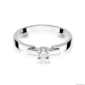 Pierścionek W241 Diament 0,20ct białe złoto