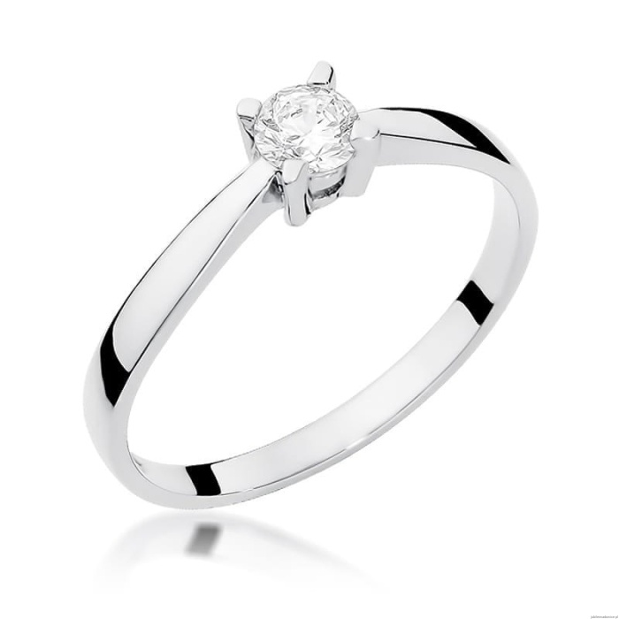 Pierścionek W242 Diament 0,20ct białe złoto