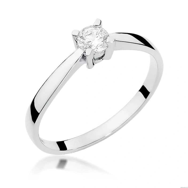 Pierścionek W242 Diament 0,20ct białe złoto
