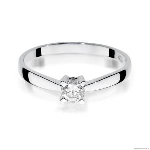 Pierścionek W242 Diament 0,20ct białe złoto