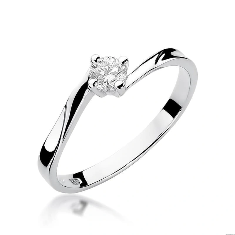 Pierścionek W243 Diament 0,20ct białe złoto