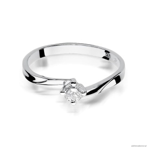 Pierścionek W243 Diament 0,20ct białe złoto