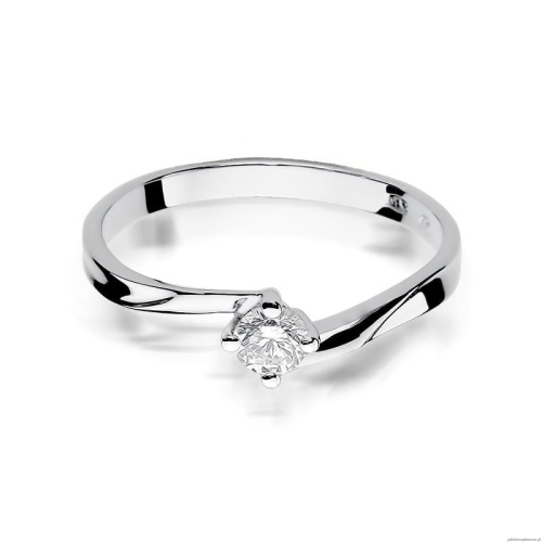 Pierścionek W243 Diament 0,20ct białe złoto