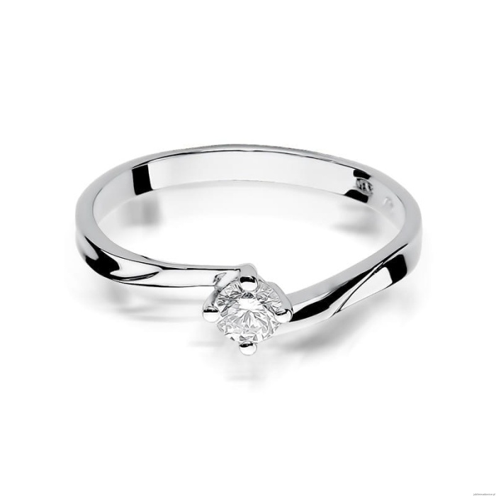 Pierścionek W243 Diament 0,20ct białe złoto