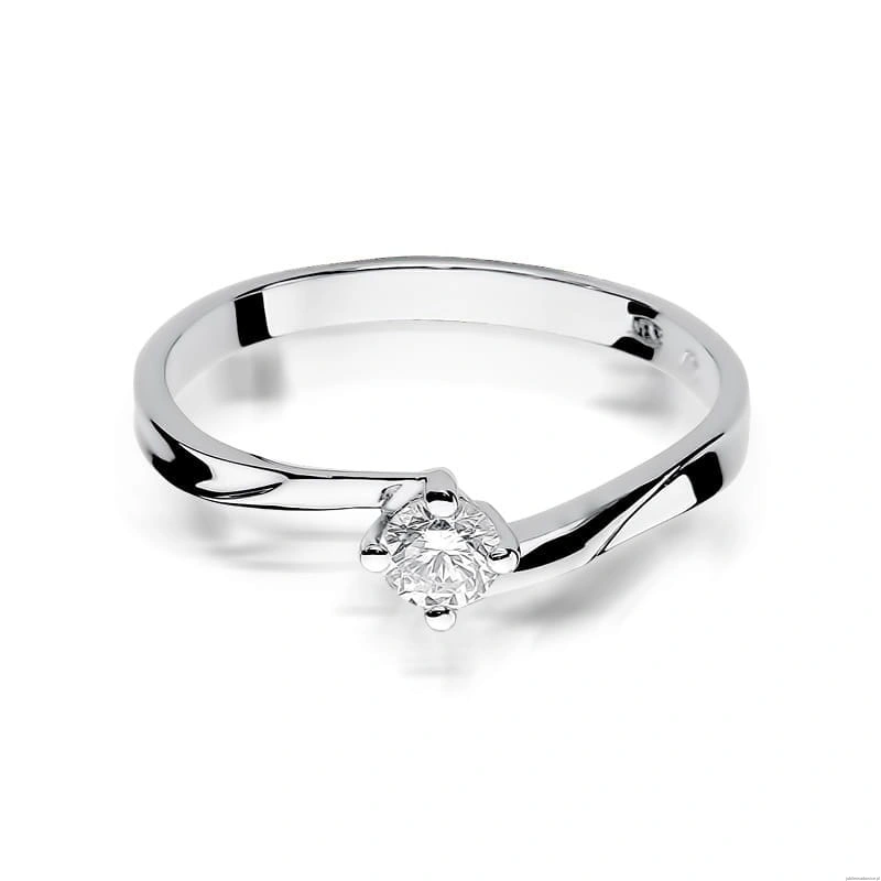 Pierścionek W243 Diament 0,20ct białe złoto