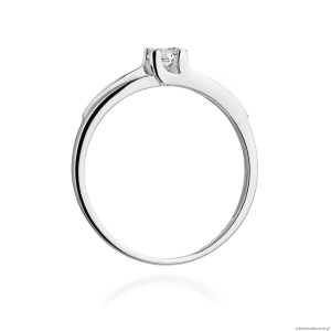 Pierścionek W246 Diament 0,12ct białe złoto