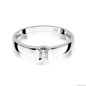 Pierścionek W249 Diament 0,10ct białe złoto