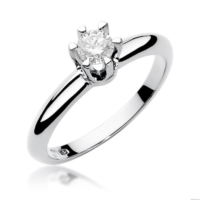 Pierścionek W267 Diament 0,30ct białe złoto