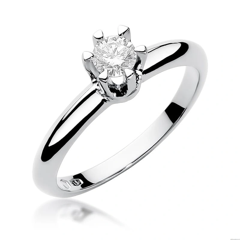 Pierścionek W267 Diament 0,30ct białe złoto