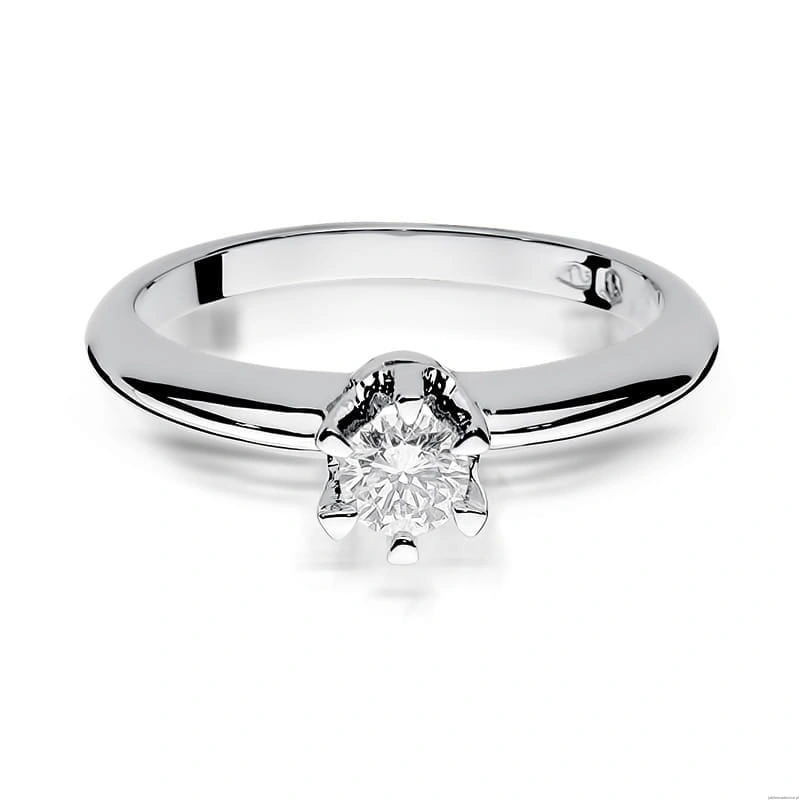 Pierścionek W267 Diament 0,30ct białe złoto