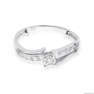 Pierścionek W269 Diament 0,05ct białe złoto