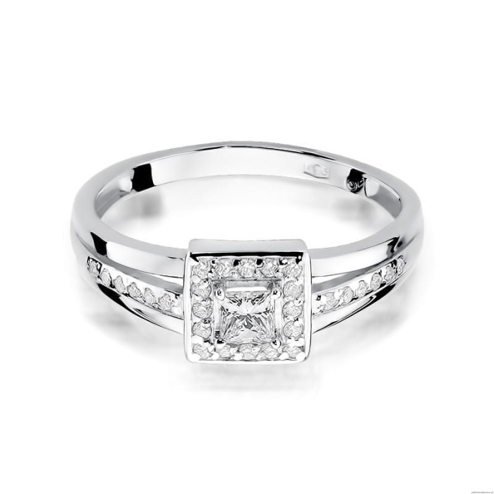 Pierścionek W271 Diament 0,15ct białe złoto