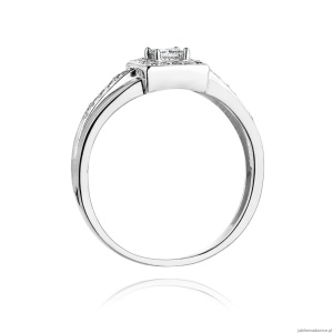 Pierścionek W271 Diament 0,15ct białe złoto